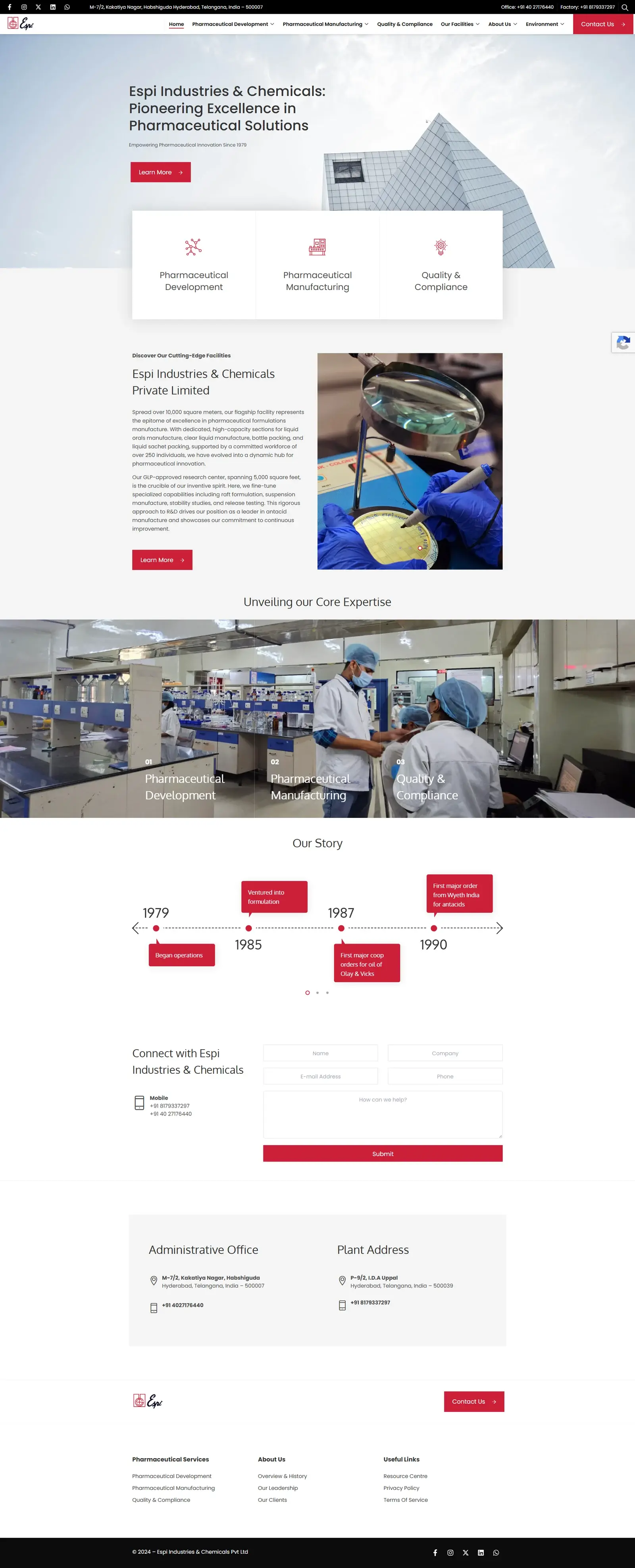 The Espi Industries & Chemicals website