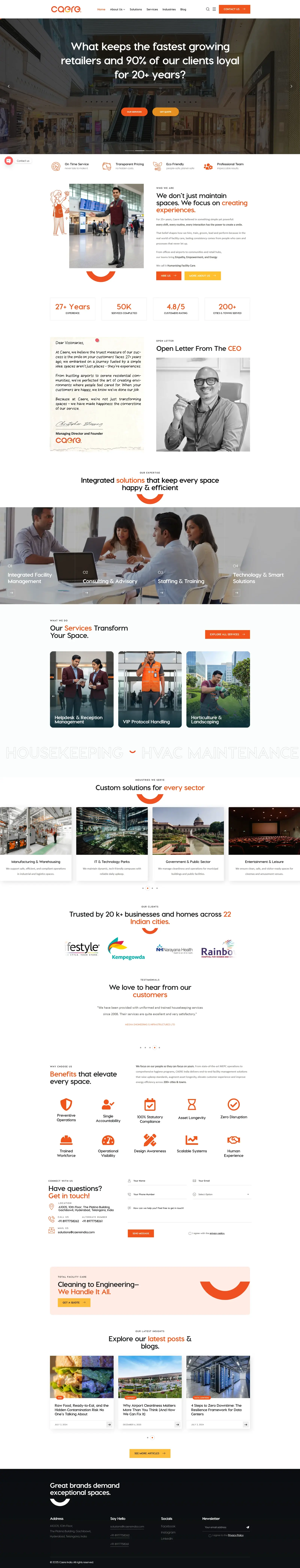 The Caere India website